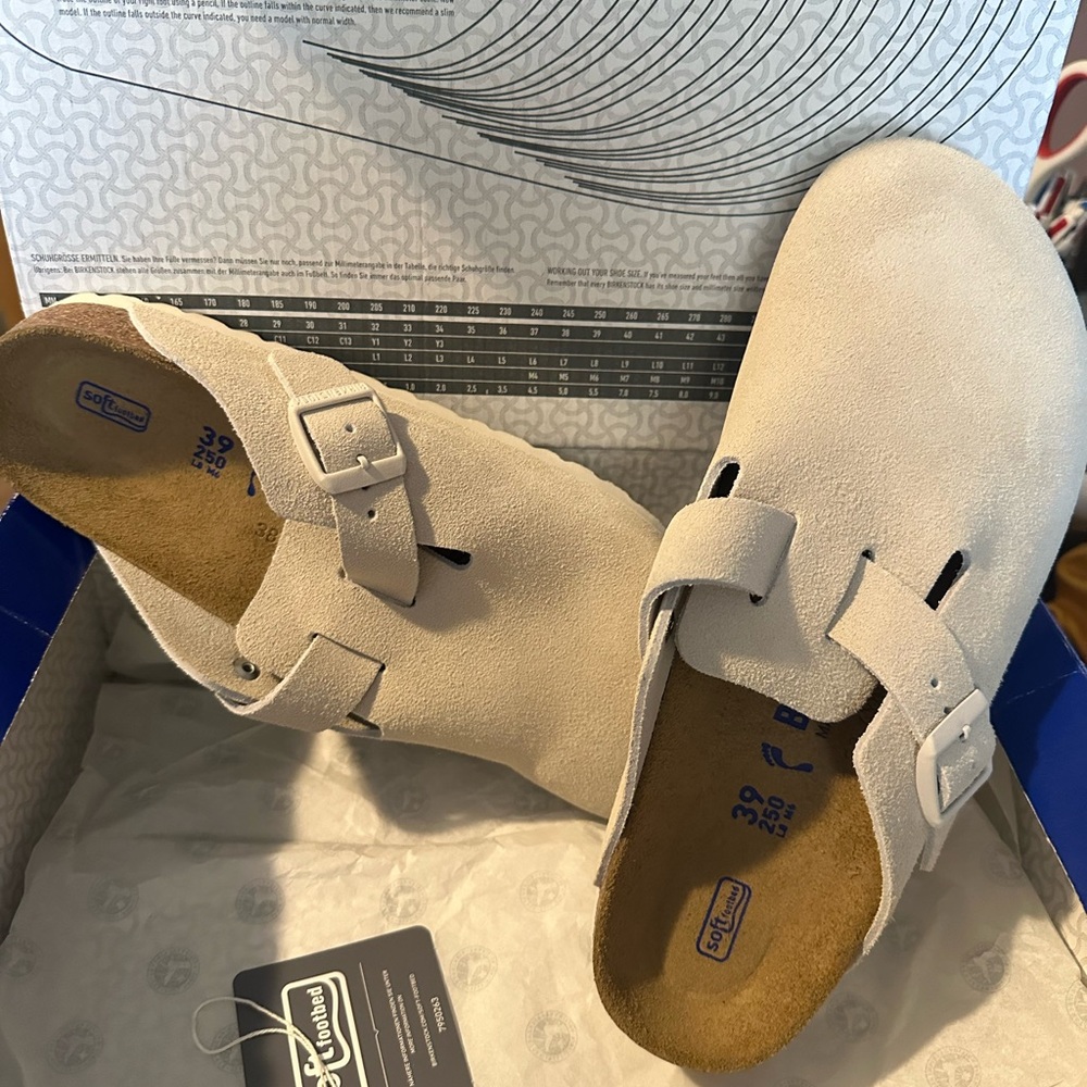 Birkenstock Boston BS Suede Clog Mules